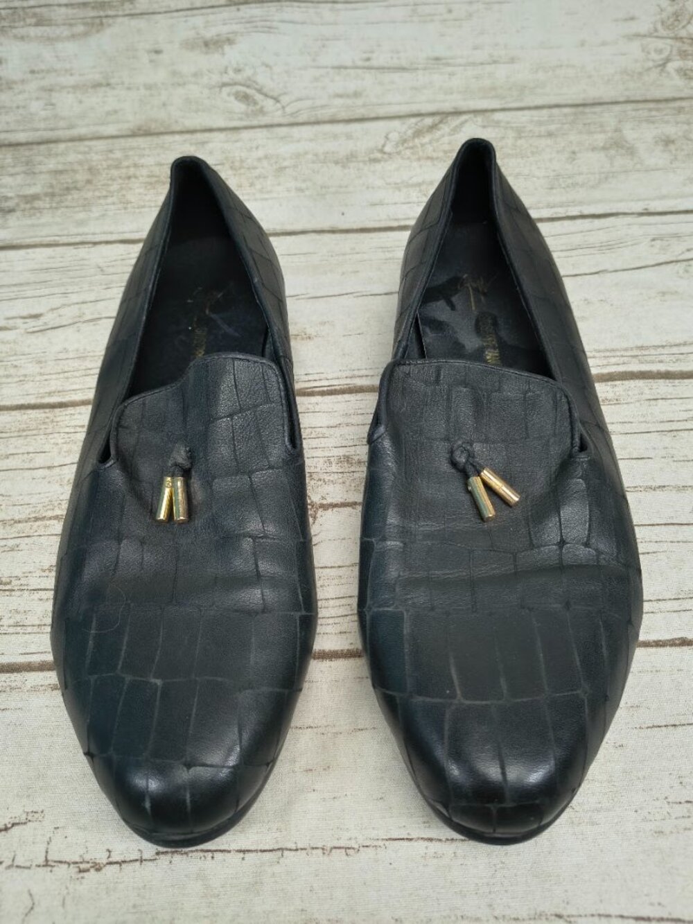 Giuseppe Zanotti Black Leather Loafers Size 42